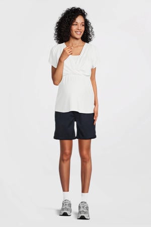 regular waist zwangerschaps casual short donkerblauw