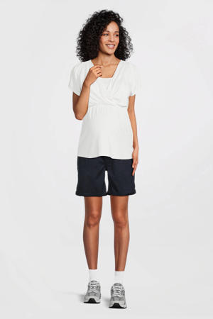 regular waist zwangerschaps casual short donkerblauw