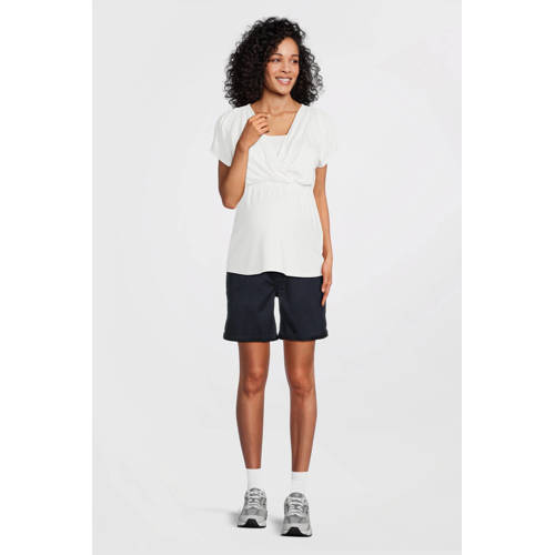 LOVE2WAIT regular waist zwangerschaps casual short donkerblauw afbeelding