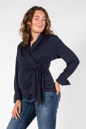 zwangerschaps overslagtop donkerblauw