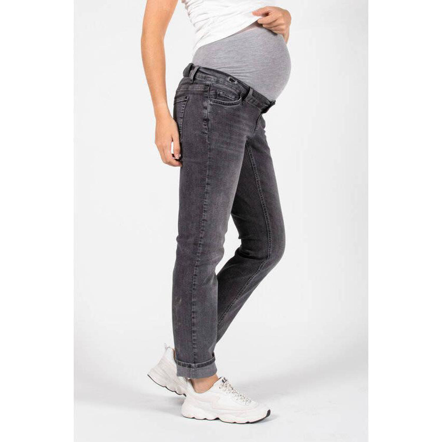 LOVE2WAIT zwangerschaps regular jeans grey denim