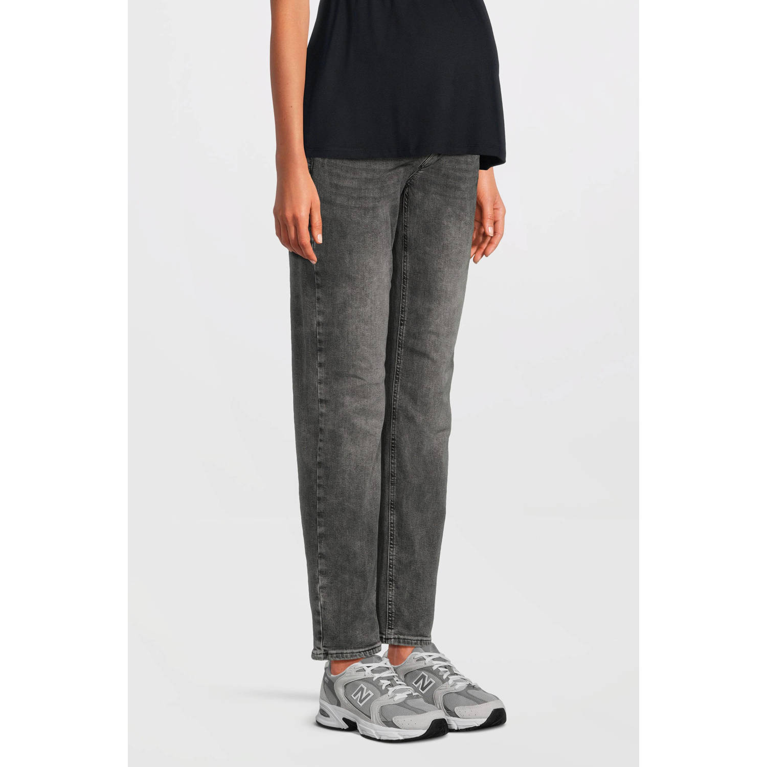 LOVE2WAIT zwangerschaps regular jeans grey denim