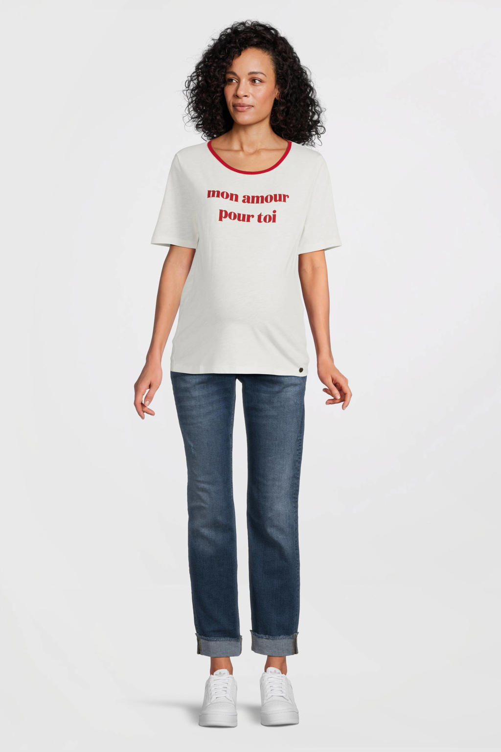 LOVE2WAIT zwangerschaps T-shirt wit