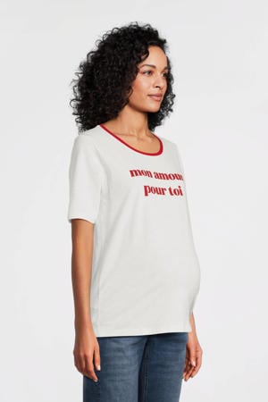 zwangerschaps T-shirt wit