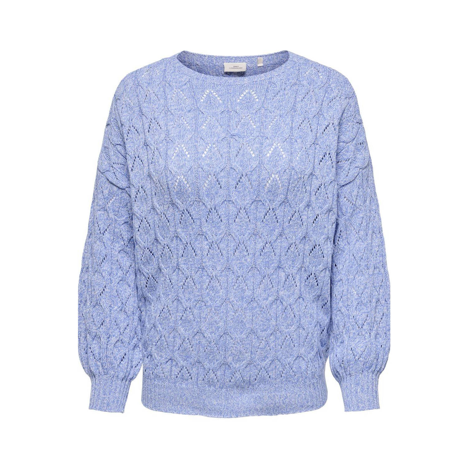ONLY CARMAKOMA gebreide trui blauw
