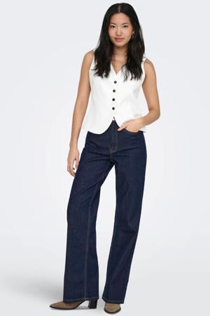 high waist wide leg jeans ONLJUICY dark blue denim