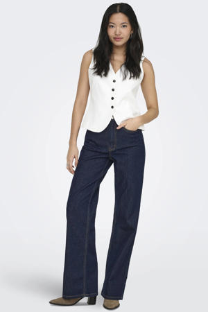high waist wide leg jeans ONLJUICY dark blue denim