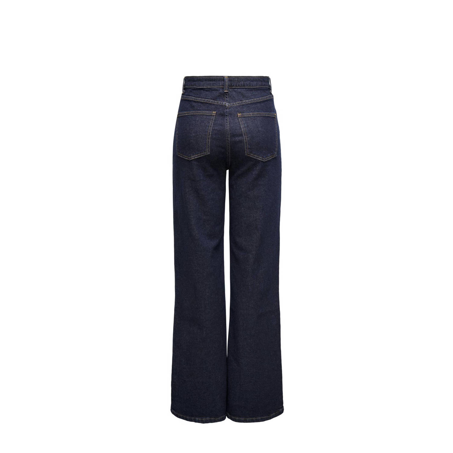 ONLY high waist wide leg jeans ONLJUICY dark blue denim
