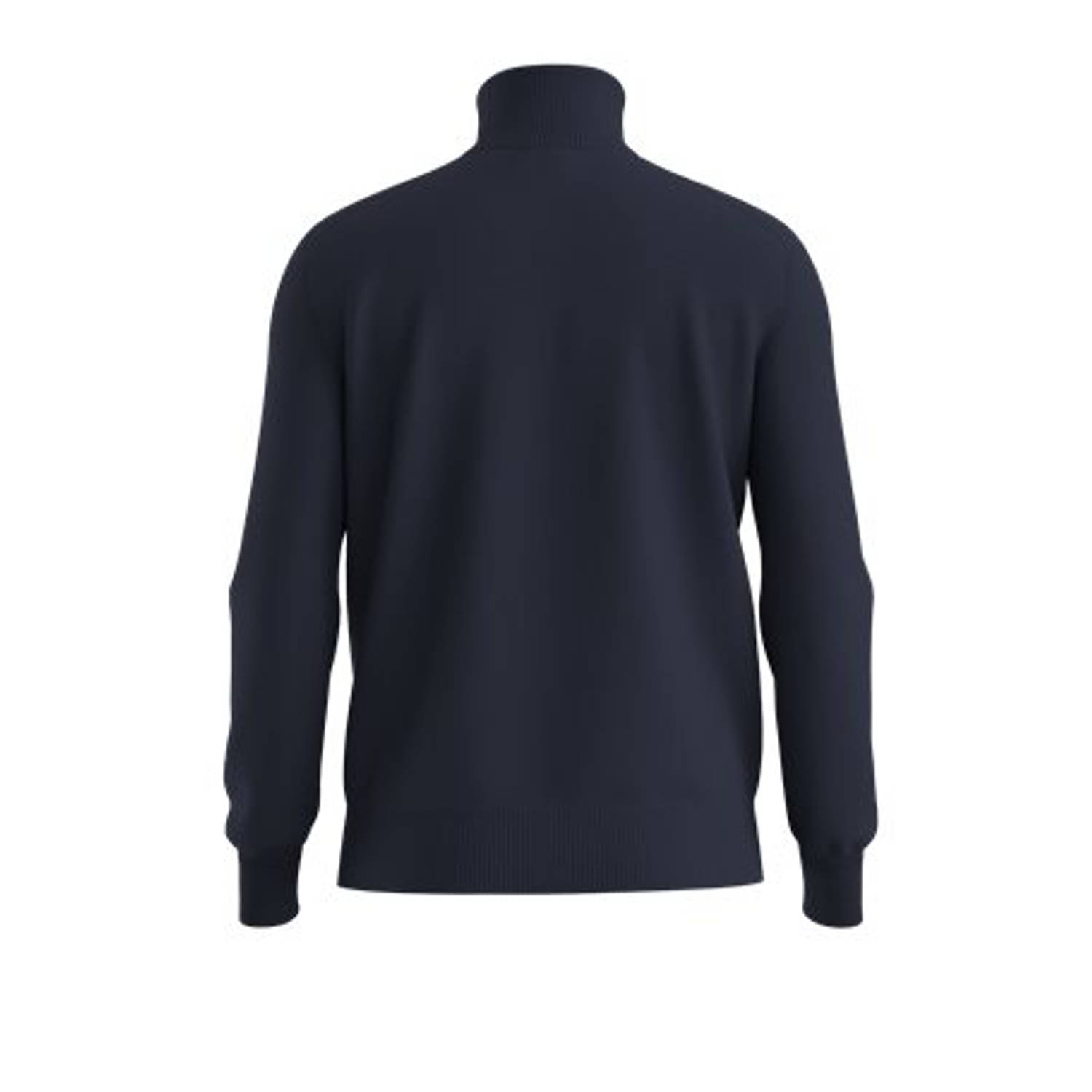 BOSS trui fijn gebreid donkerblauw