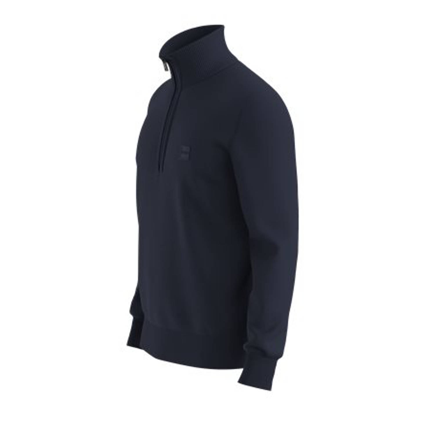 BOSS trui fijn gebreid donkerblauw