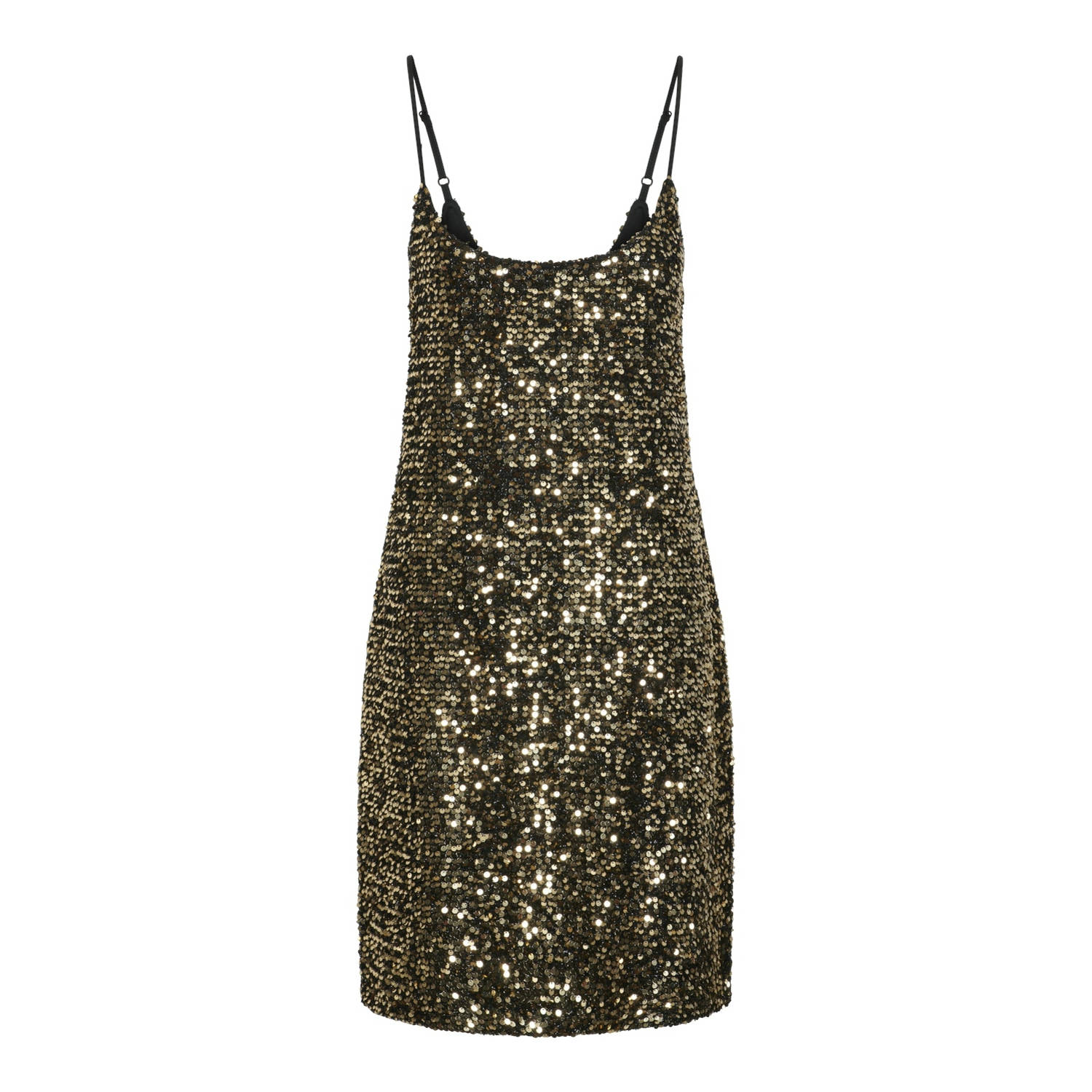 PIECES jurk PCSERENA goud zwart