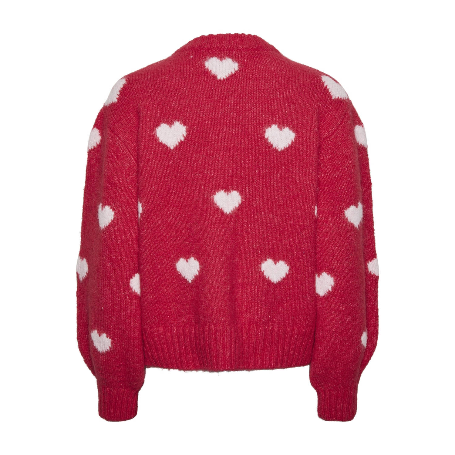 PIECES Curve gebreide trui rood