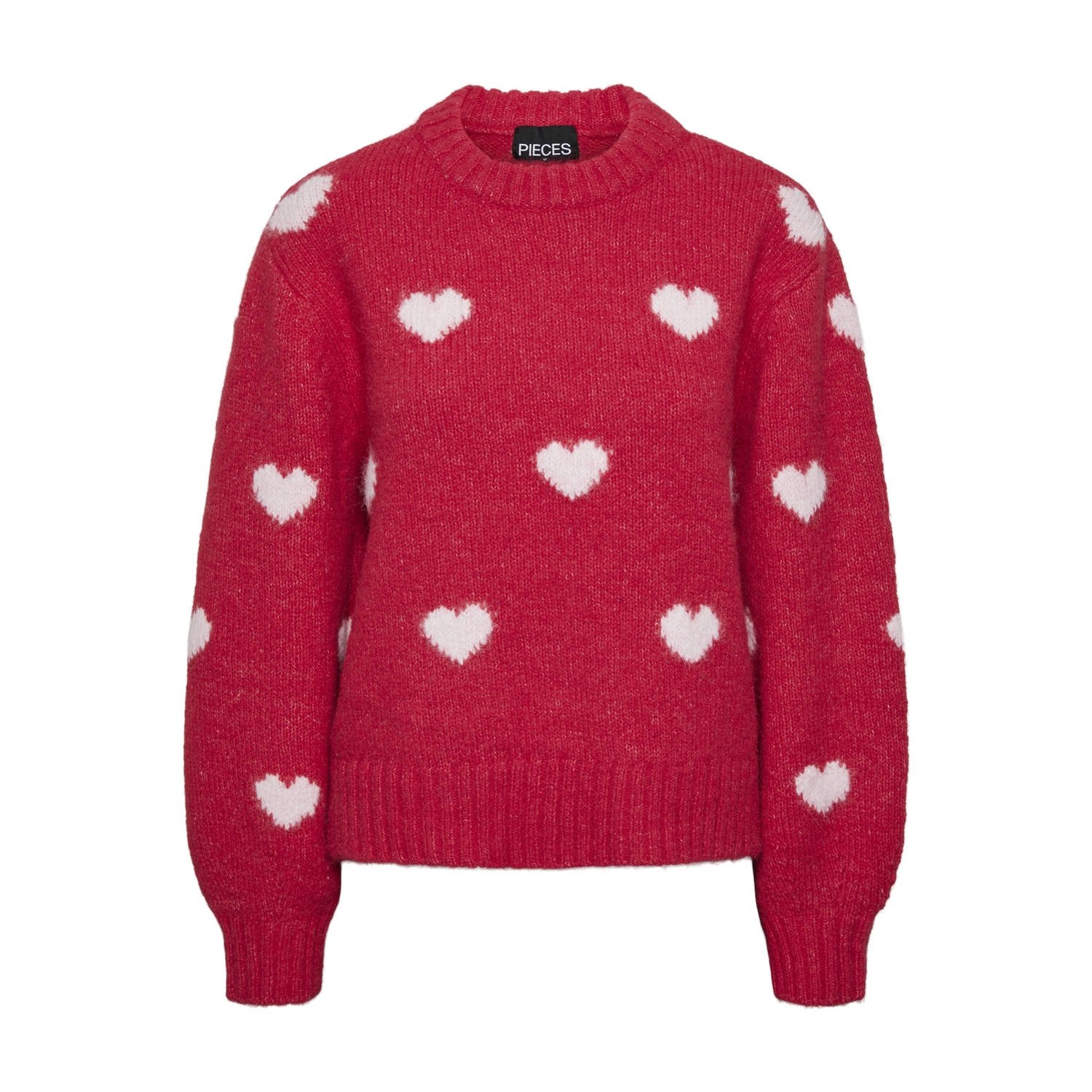 Pieces Rina Heart Knit Sweater Dames