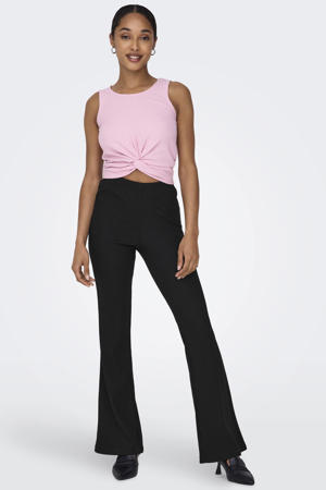 flared broek ONLFEVER zwart