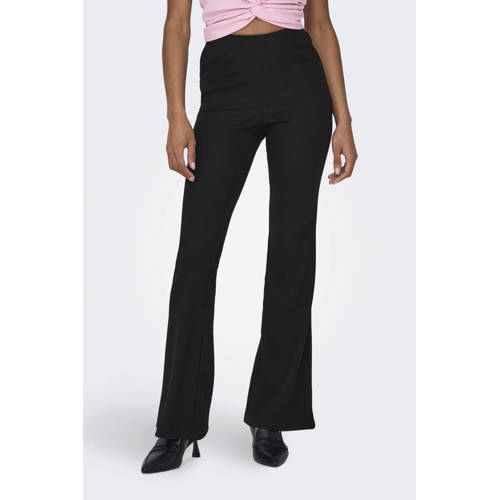 ONLY flared broek ONLFEVER zwart afbeelding