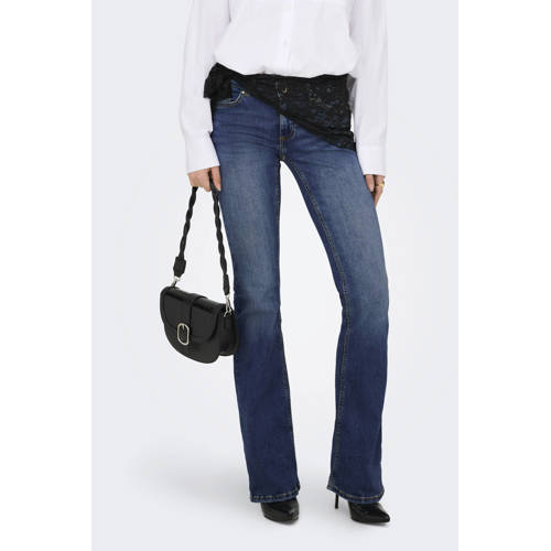 ONLY low waist flared jeans ONLBLUSH dark blue denim afbeelding