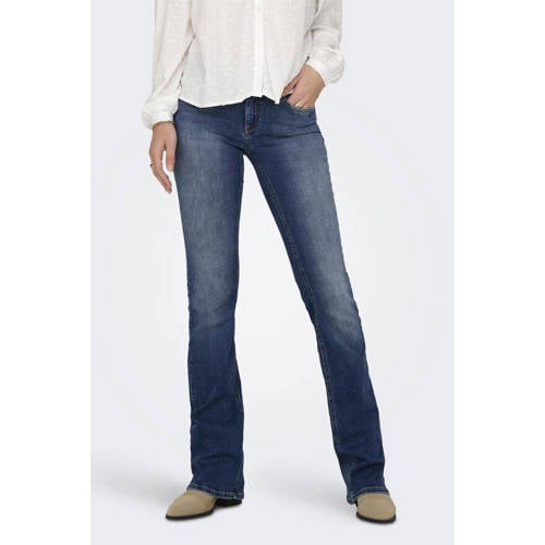 ONLY low waist flared jeans ONLBLUSH dark blue denim afbeelding
