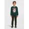 NAME IT KIDS regular fit broek NKMSWEAT donker olijfgroen