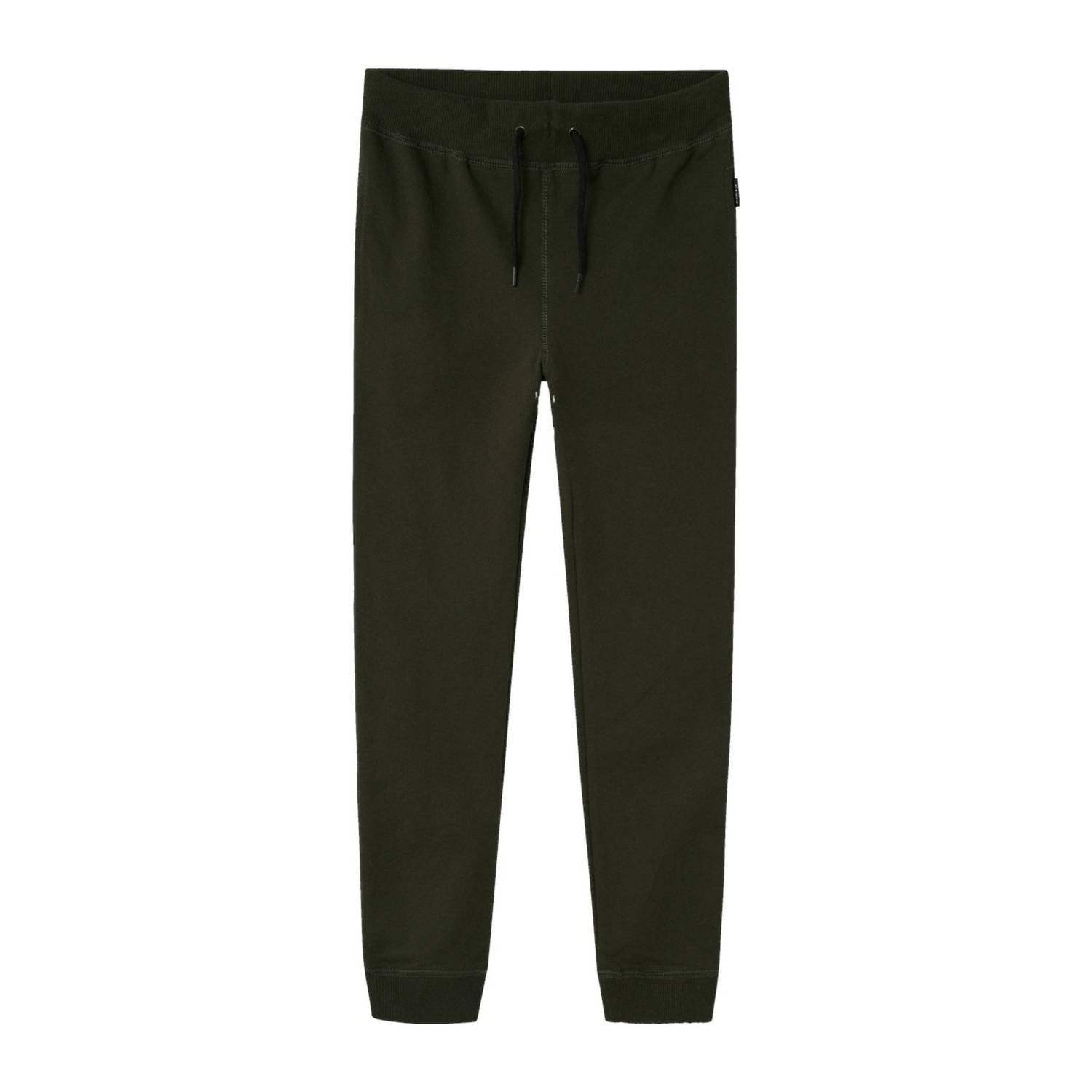 NAME IT KIDS regular fit broek NKMSWEAT donker olijfgroen