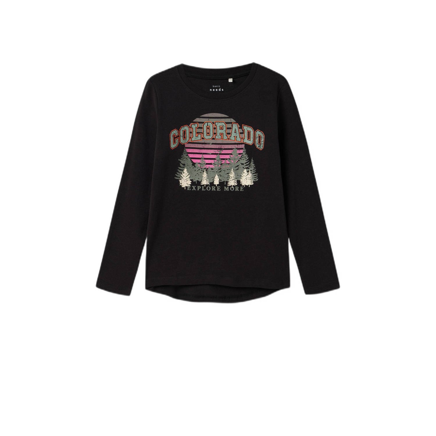NAME IT KIDS longsleeve NKFVIX set van 2 ecru zwart
