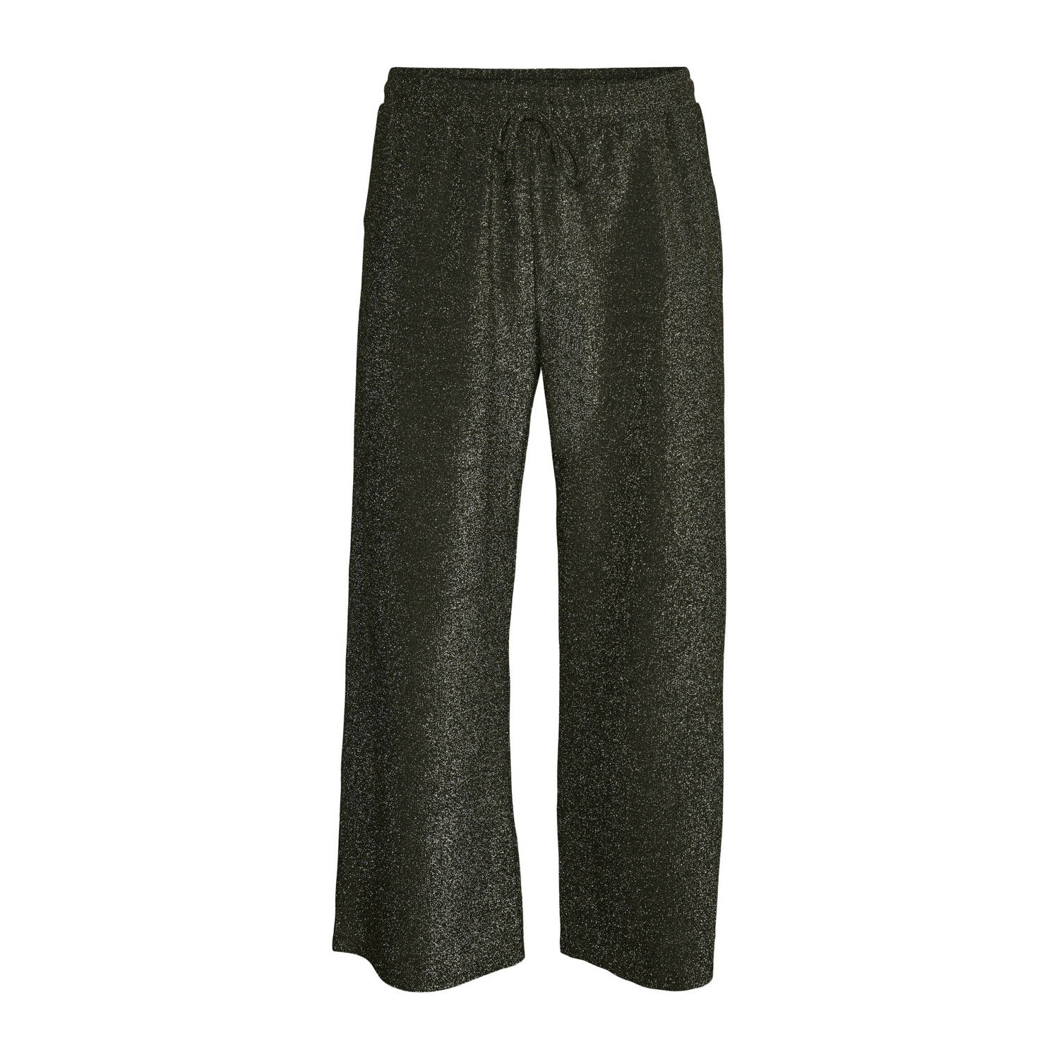 VERO MODA CURVE wide leg broek VMCROXANNE zwart goud