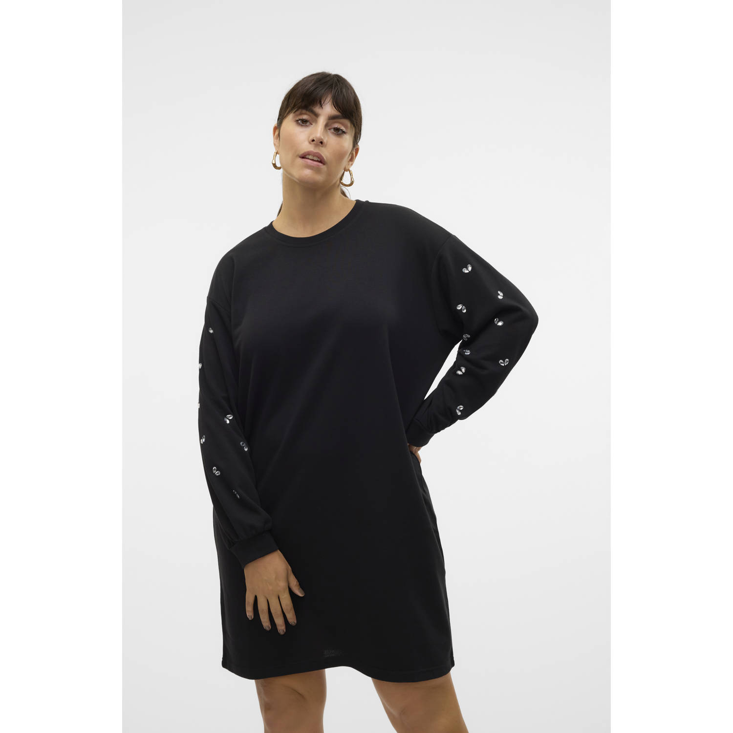 VERO MODA CURVE sweatjurk VMCDORA zwart