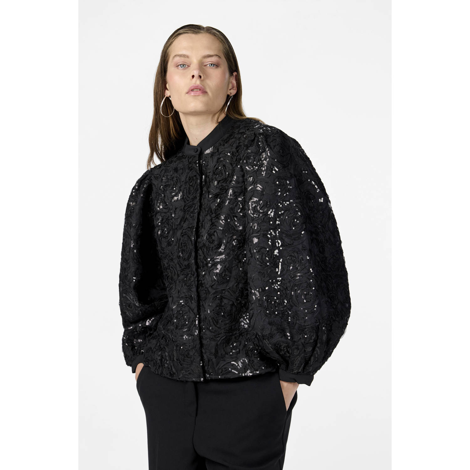Y.A.S. Dames Blouses Yasrosy Ls Shirt Zwart