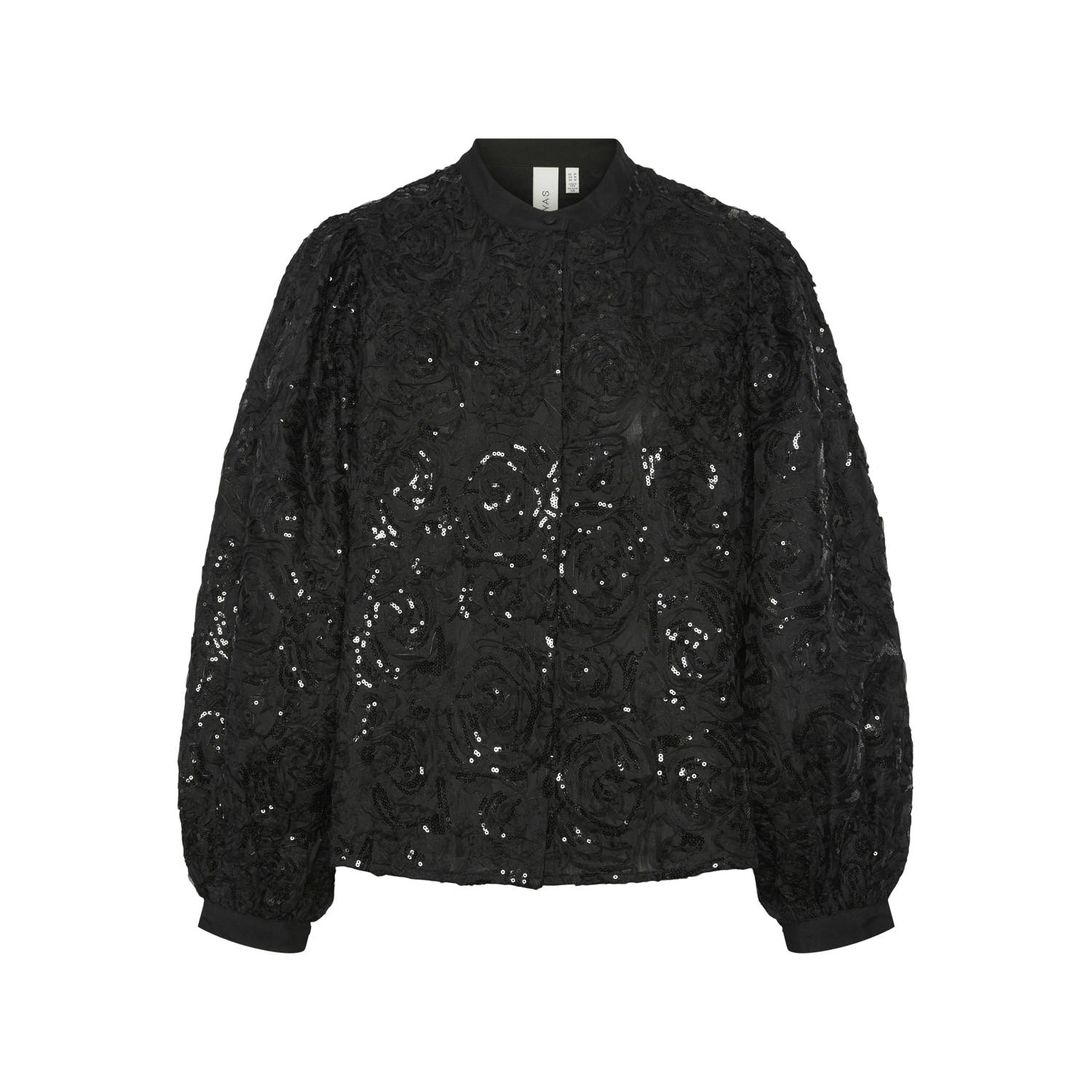 Y.A.S. Dames Blouses Yasrosy Ls Shirt Zwart