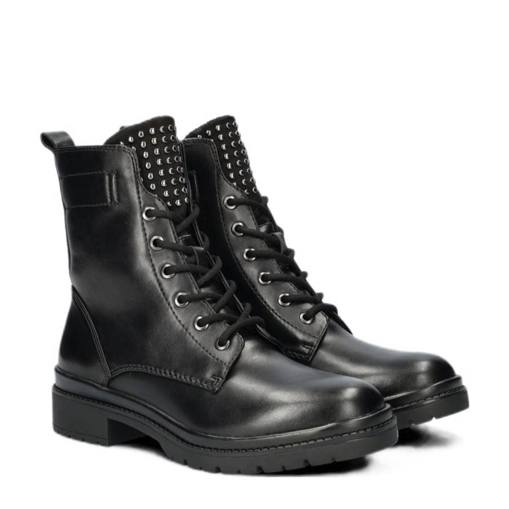 Tamaris Veterboots Zwart Tamaris Veterboots Zwart Kopen? Morgen In