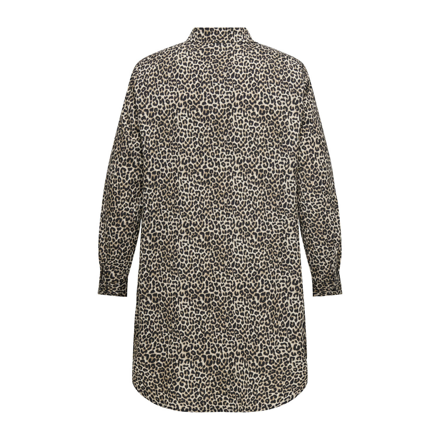 ONLY CARMAKOMA blouse met panterprint bruin zwart