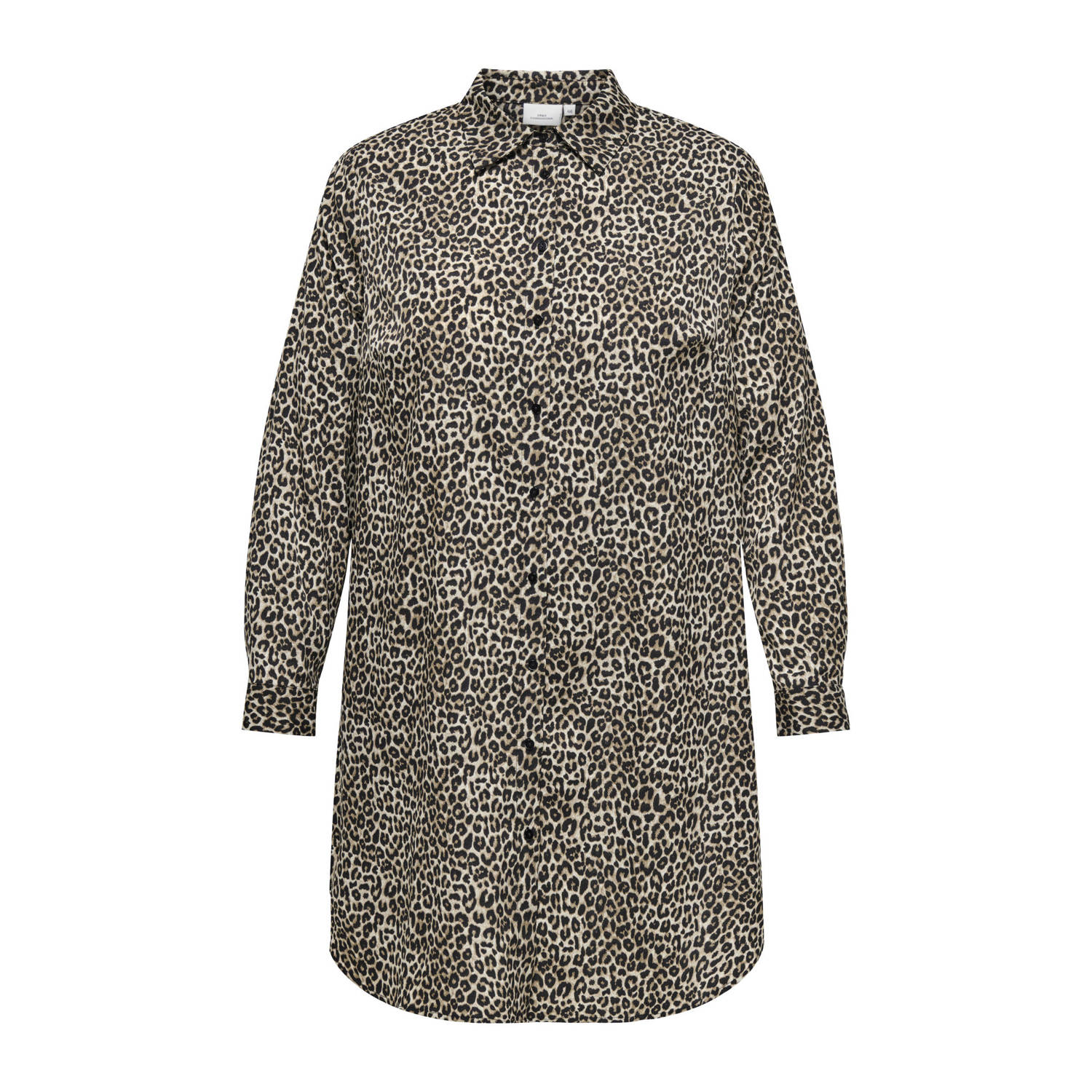 ONLY CARMAKOMA blouse met panterprint bruin zwart