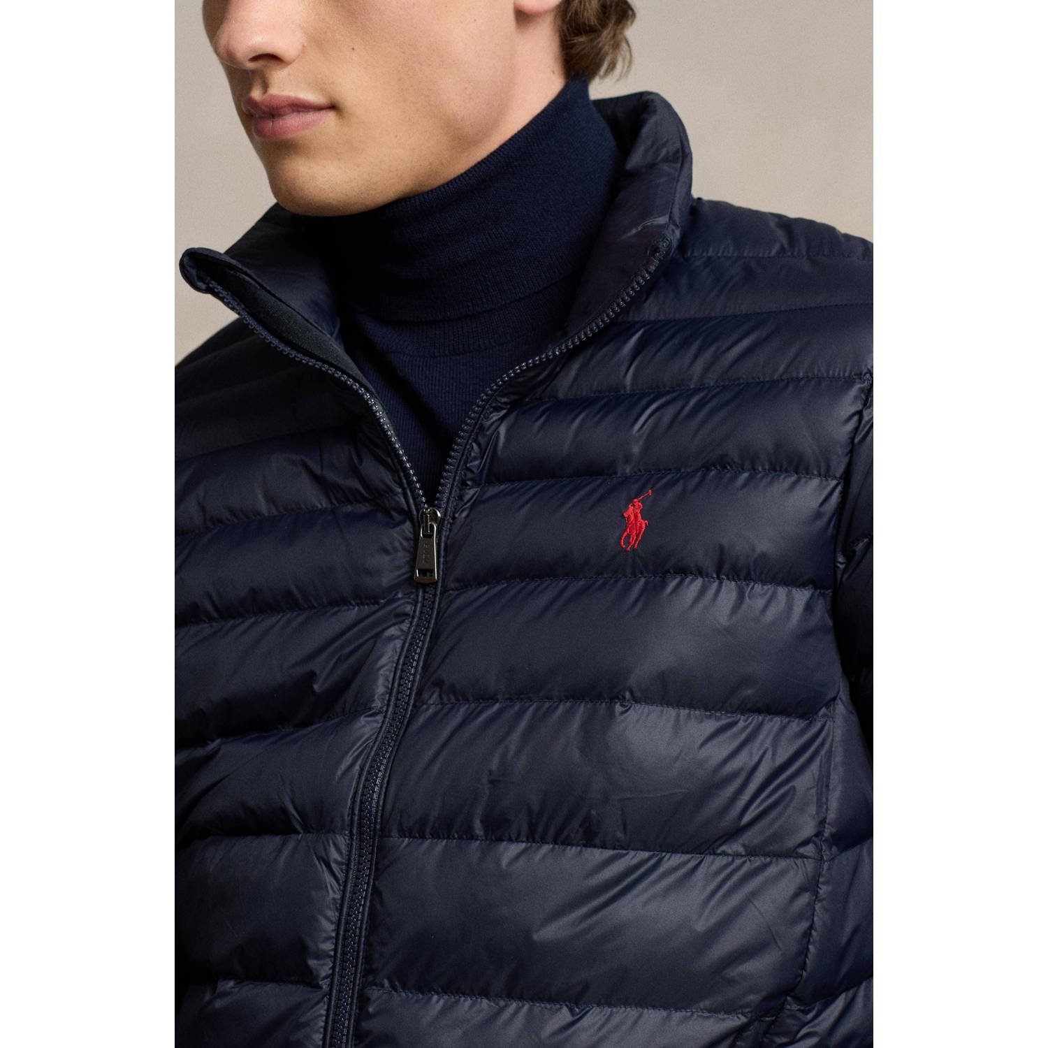 POLO Ralph Lauren gewatteerde jas donkerblauw