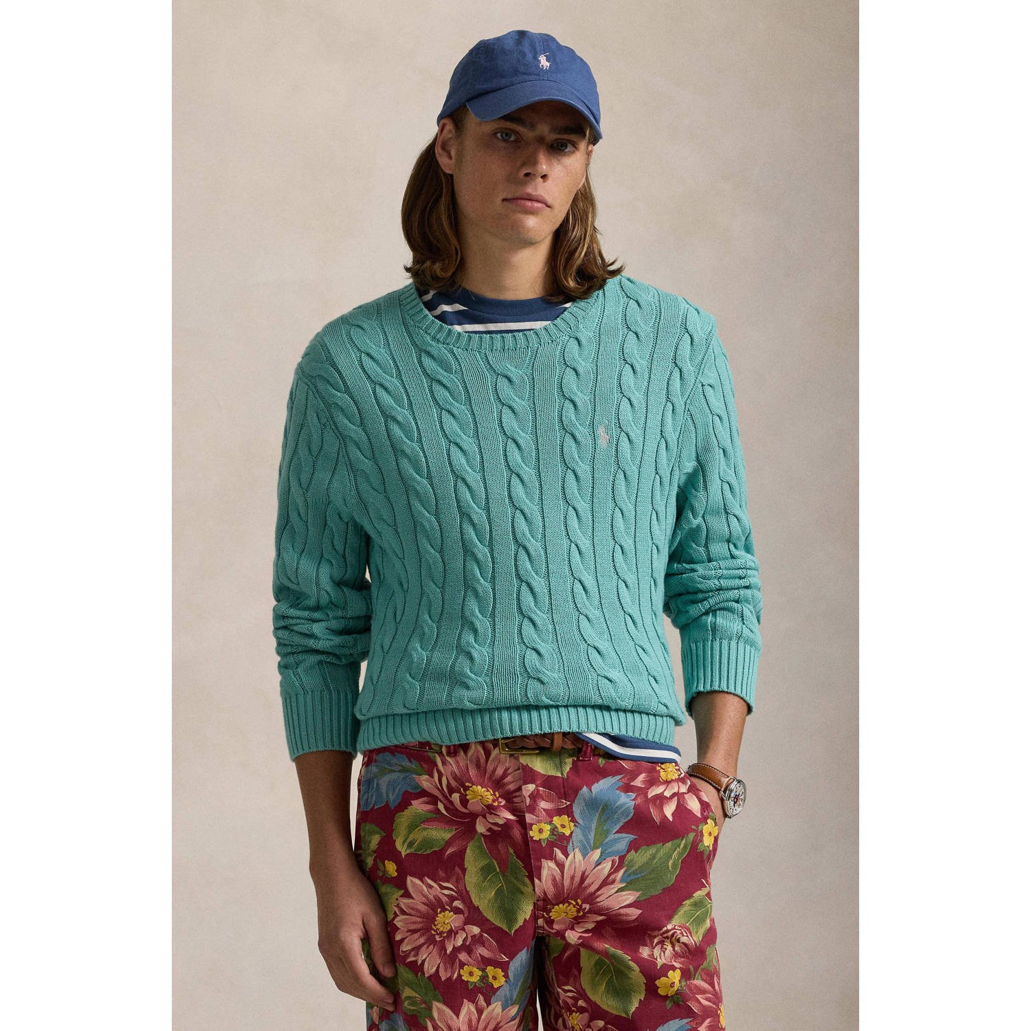 POLO Ralph Lauren trui blauw gebreid