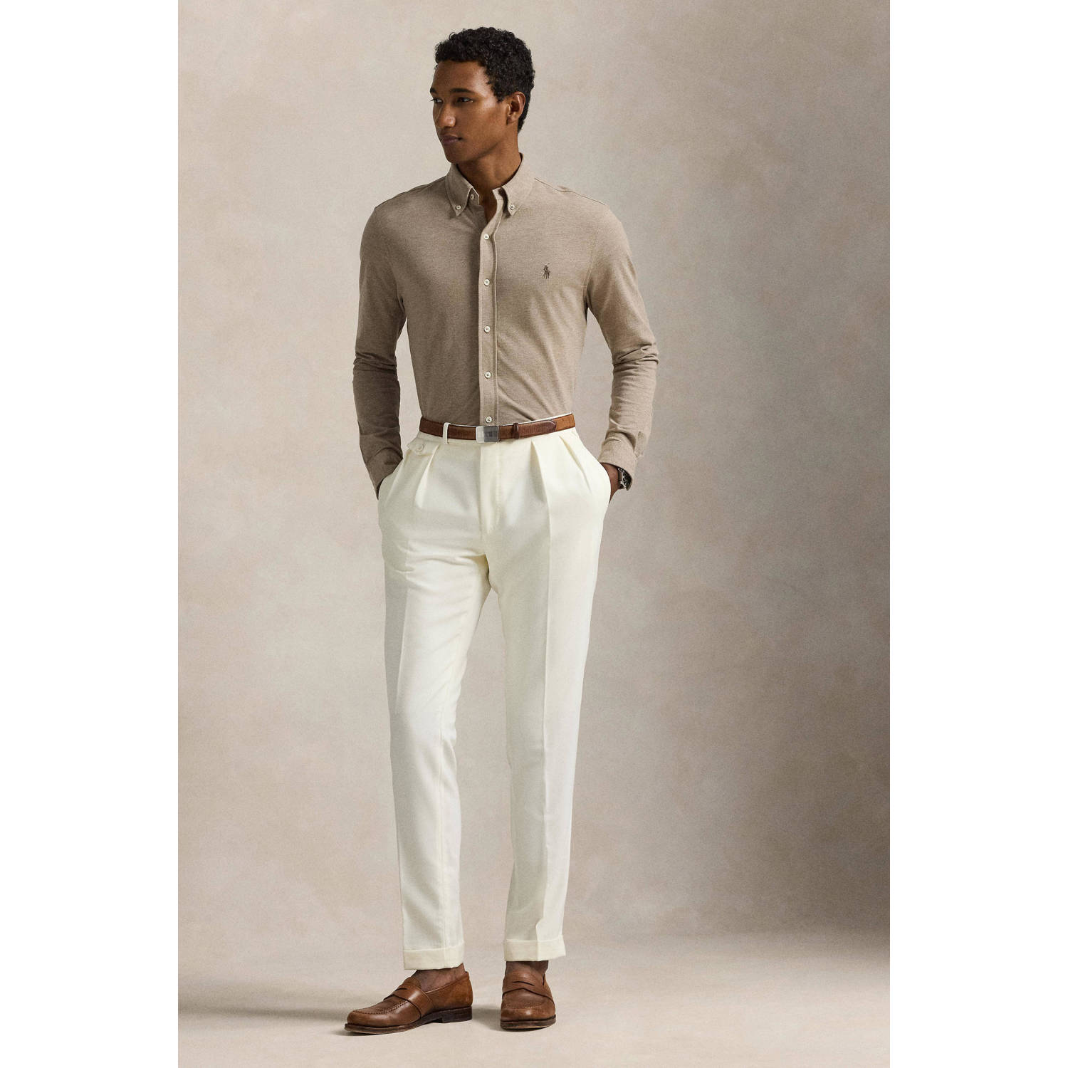 POLO Ralph Lauren regular fit overhemd beige