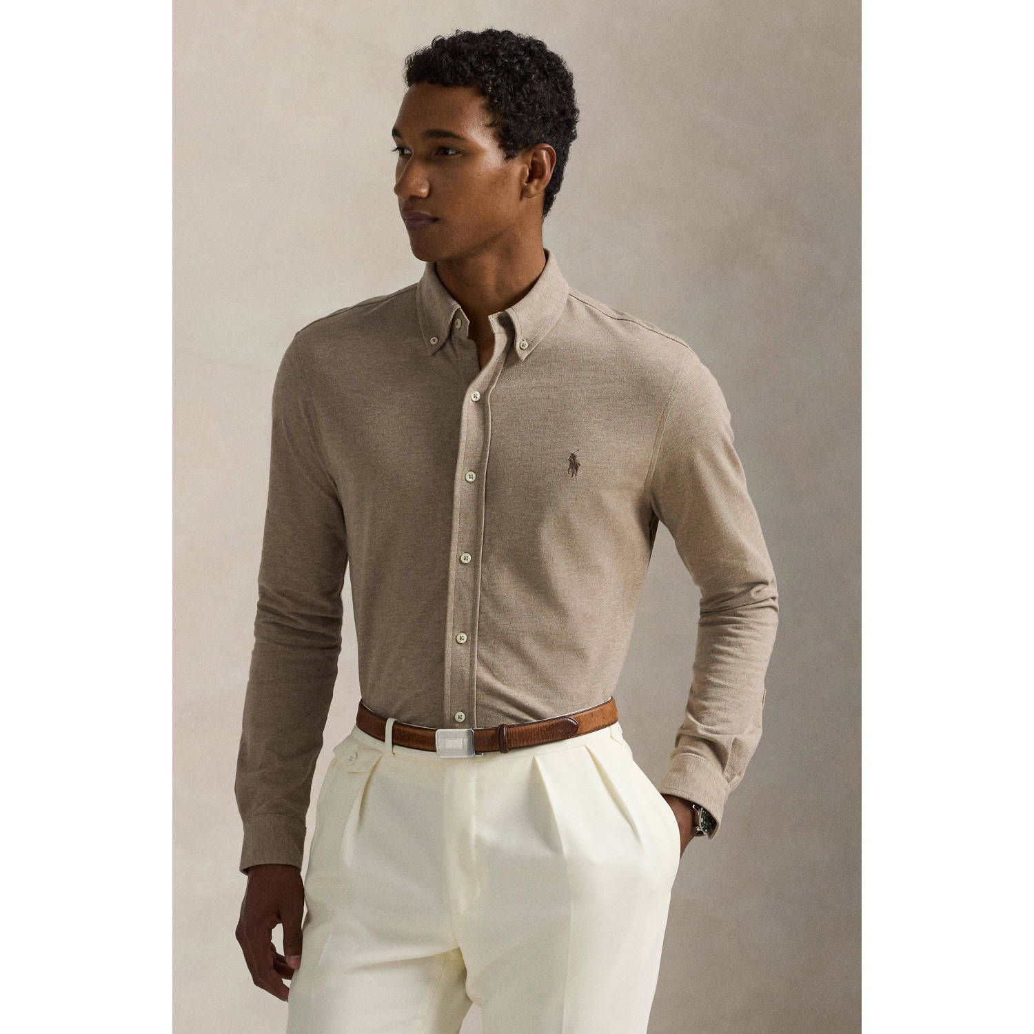 POLO Ralph Lauren regular fit overhemd beige