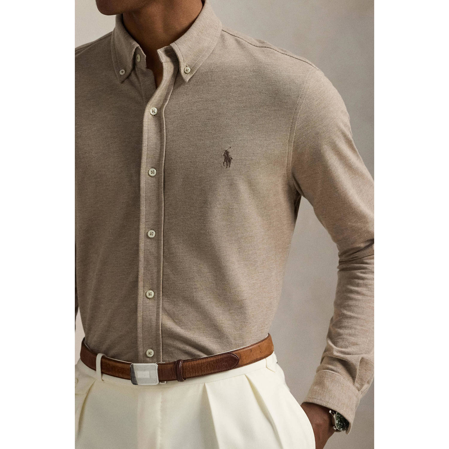 POLO Ralph Lauren regular fit overhemd beige