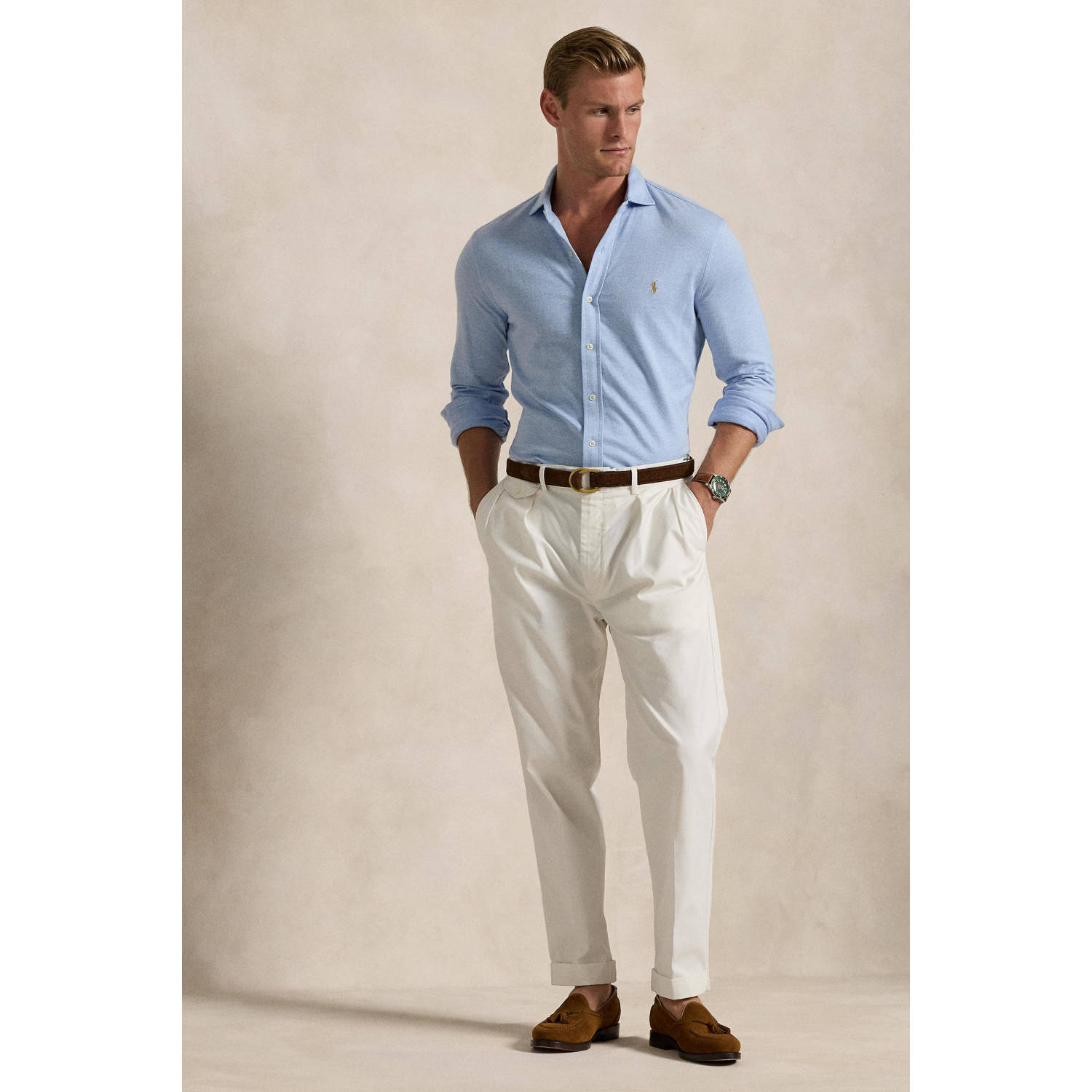POLO Ralph Lauren casual overhemd lichtblauw