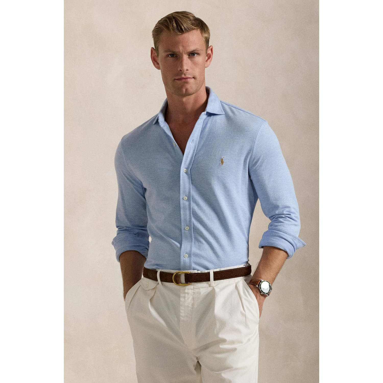 POLO Ralph Lauren casual overhemd lichtblauw