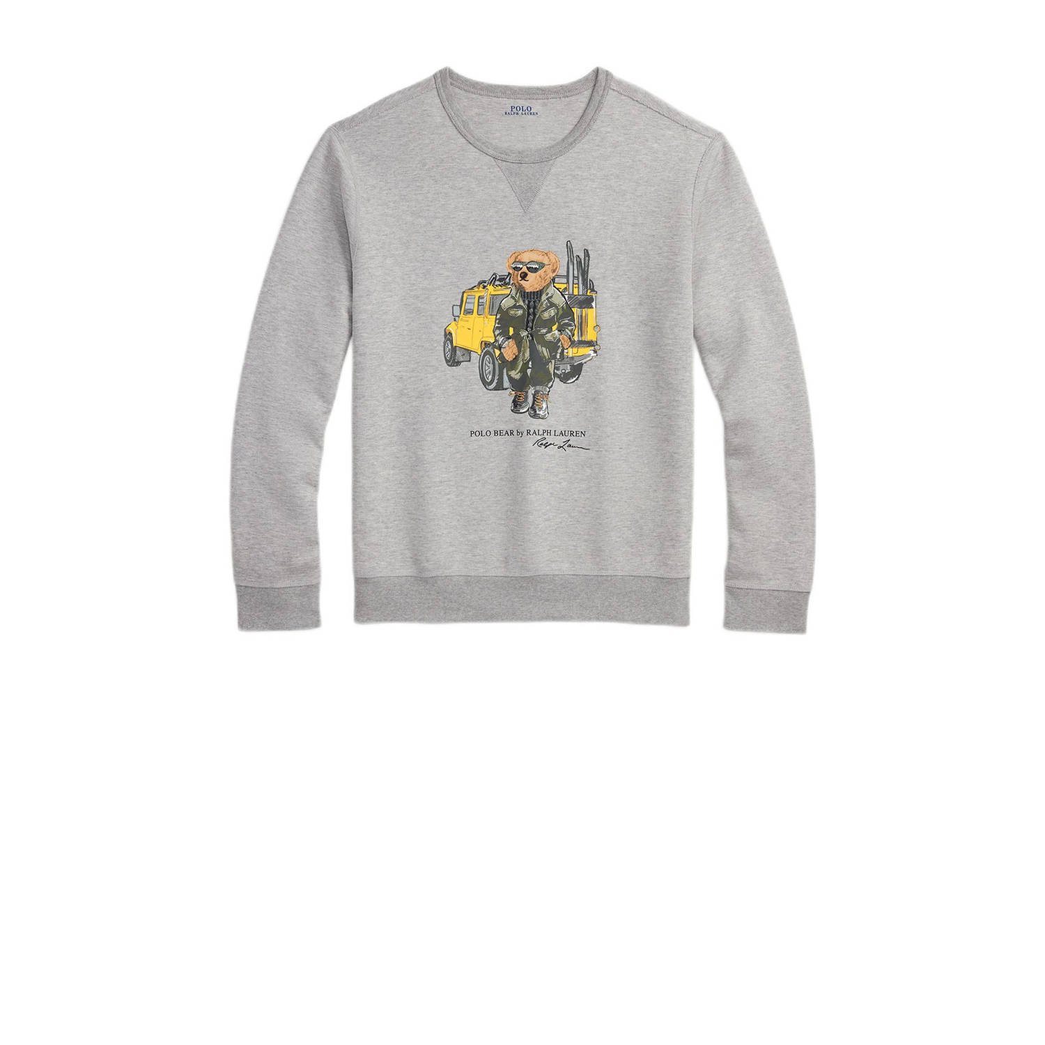 Polo Ralph Lauren Avontuur Beer Katoenen Sweater Gray Heren