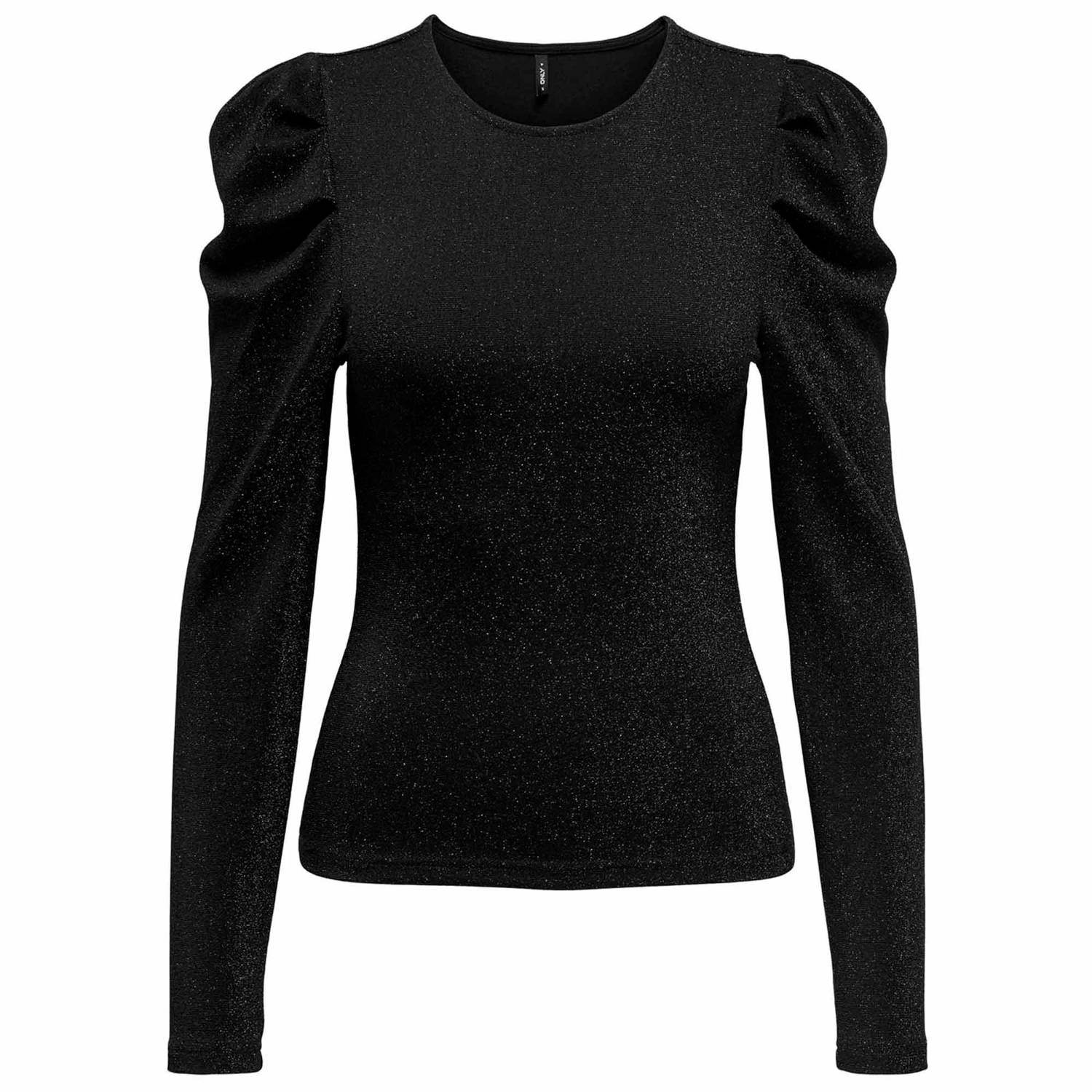 ONLY MATERNITY zwangerschapstop met glitters OLMRICH zwart