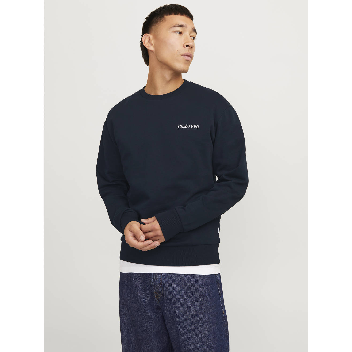 JACK & JONES ESSENTIALS sweater donkerblauw
