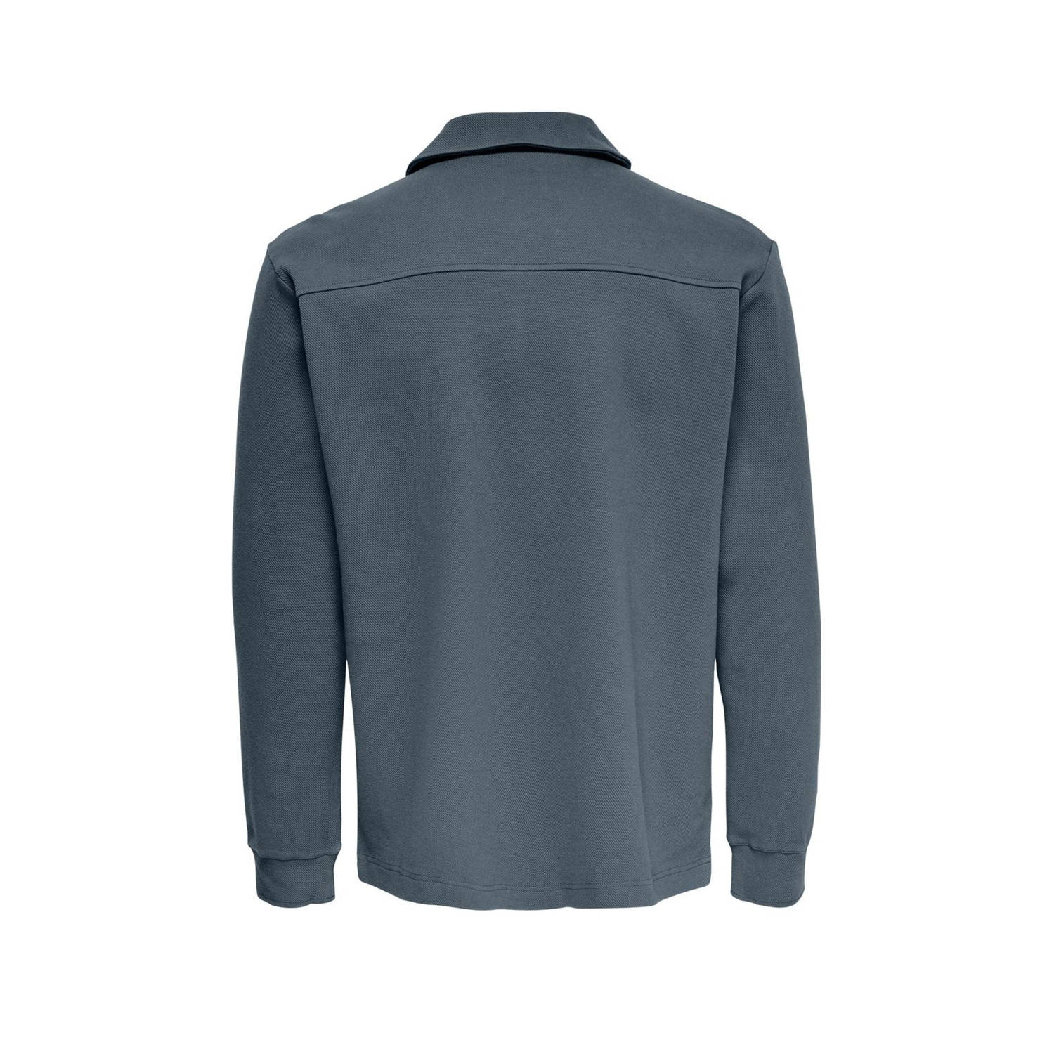 ONLY & SONS regular fit overshirt grijsblauw