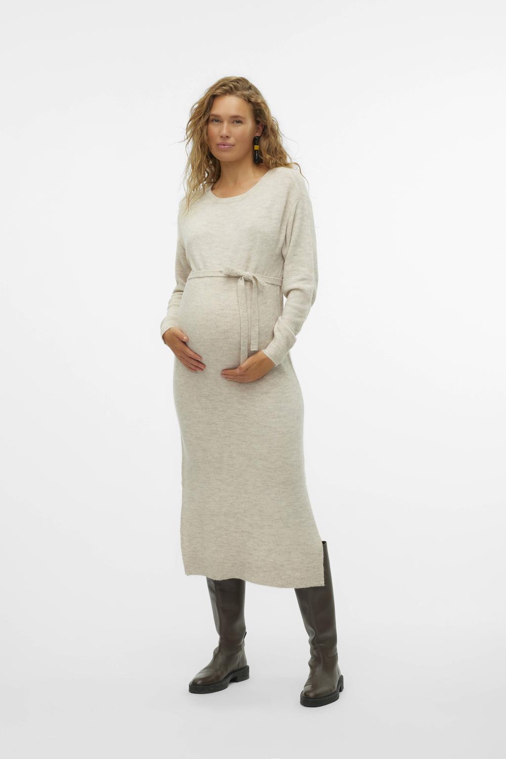VERO MODA MATERNITY zwangerschapsjurk VMMLEFILE beige