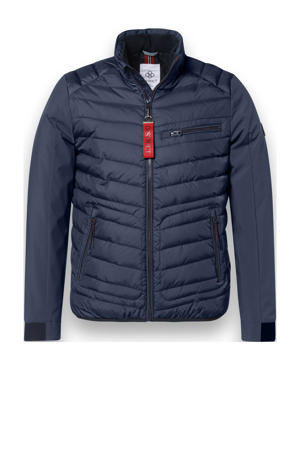 gewatteerde jas donkerblauw