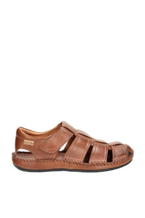 leren sandalen cognac