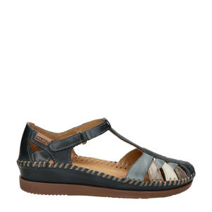 leren sandalen blauw