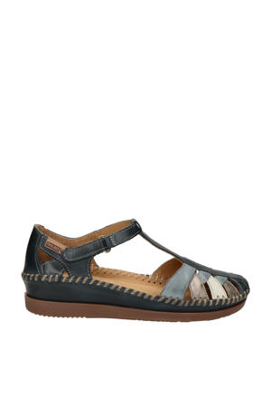 leren sandalen blauw