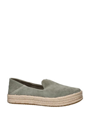 Carolina  suède espadrilles kaki