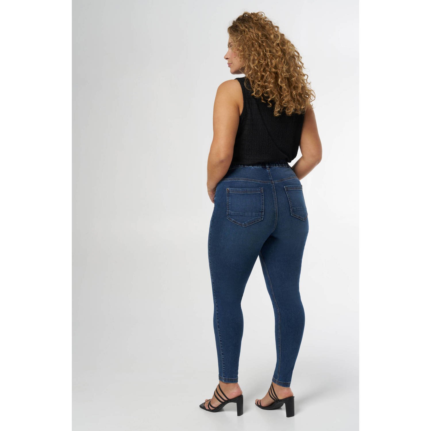 MS Mode skinny jeans dark blue denim