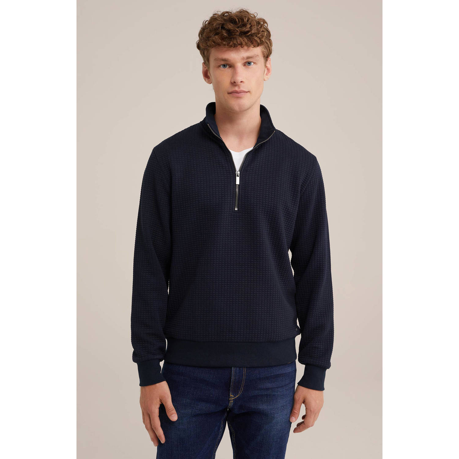WE Fashion sweater donkerblauw